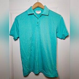 Vintage 90s Teal Youth Polo Shirt (14-16)